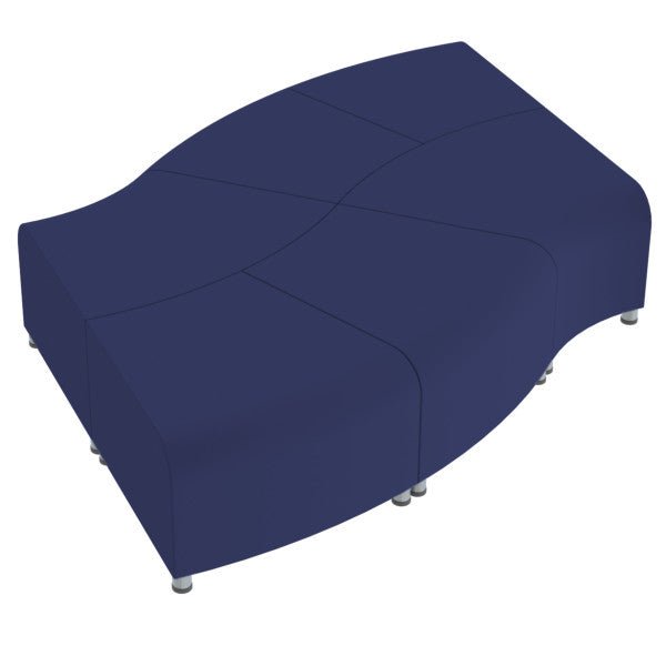 FDP Pro Series Connect Edged Ripple Backless Seating, 6 - Piece Set (15083 - XX) - SchoolOutlet