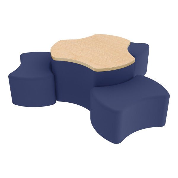 FDP Pro Series 30" Round Ottoman Table with Round 12" H Seating, 7 - Piece Set (15112 - XXXX) - SchoolOutlet