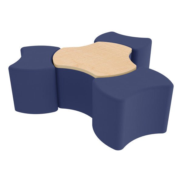 FDP Pro Series Cog Ottoman Table with Bowtie 18" H Seating, 4 - Piece Set (15116 - XXXX) - SchoolOutlet