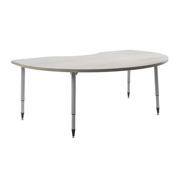 FDP Adapte 48" x 72" Kidney Woodgrain Activity Table with Adjustable Tapered Legs 22" - 34" (FDP - 15656 - XXX) - SchoolOutlet