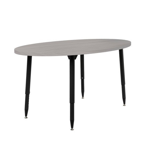 FDP Adapte 30" x 60" Oval Woodgrain Activity Table with Adjustable Tapered Legs 22" - 34" (FDP - 15658 - XXX) - SchoolOutlet