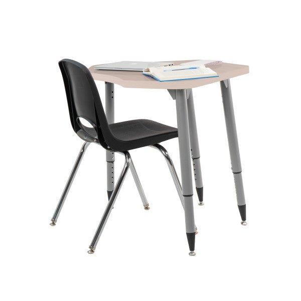 FDP Adapte 24" x 36" Petal Woodgrain Activity Table with Adjustable Tapered Legs 22" - 34" (FDP - 15659 - XXX) - SchoolOutlet