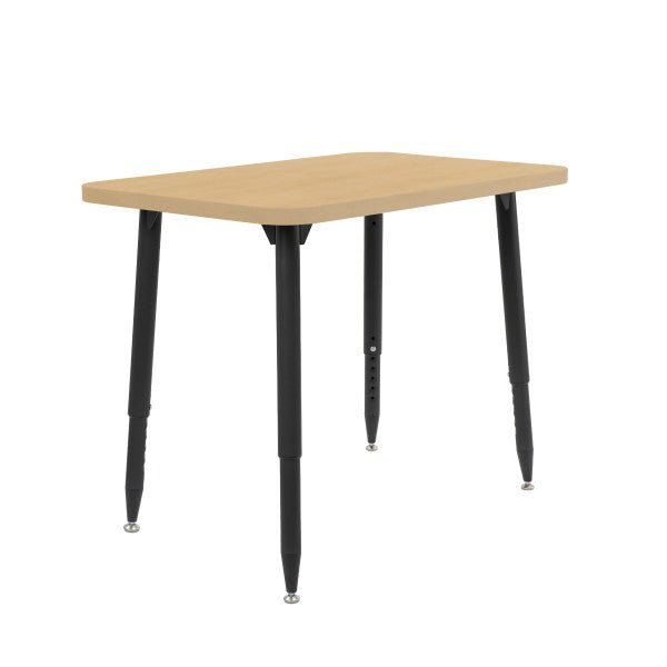 FDP Adapte 24" x 36" Petal Woodgrain Activity Table with Adjustable Tapered Legs 22" - 34" (FDP - 15659 - XXX) - SchoolOutlet