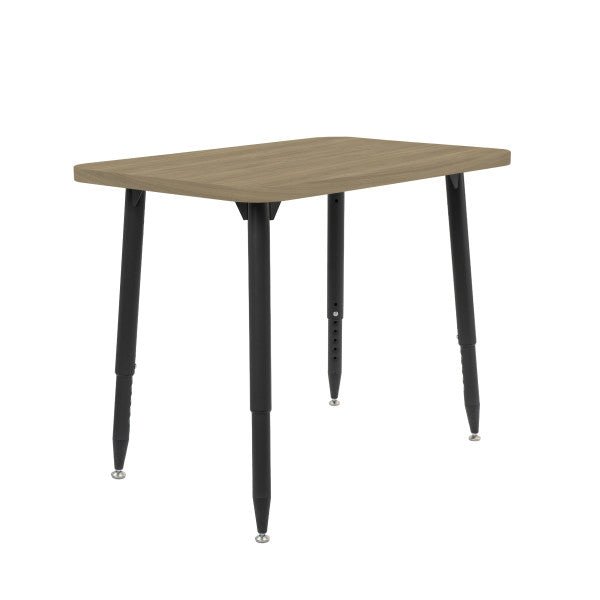 FDP Adapte 24" x 36" Petal Woodgrain Activity Table with Adjustable Tapered Legs 22" - 34" (FDP - 15659 - XXX) - SchoolOutlet