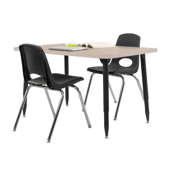 FDP Adapte 30" x 48" Rectangle Woodgrain Activity Table with Adjustable Tapered Legs 22" - 34" (FDP - 15662 - XXX) - SchoolOutlet