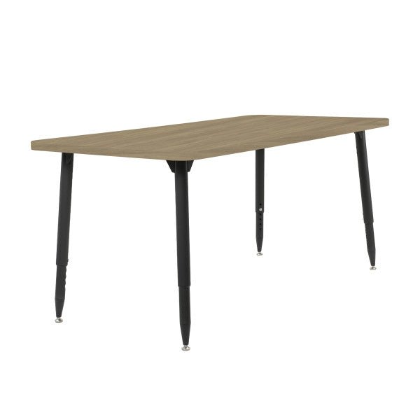 FDP Adapte 30" x 60" Rectangle Woodgrain Activity Table with Adjustable Tapered Legs 22" - 34" (FDP - 15663 - XXX) - SchoolOutlet