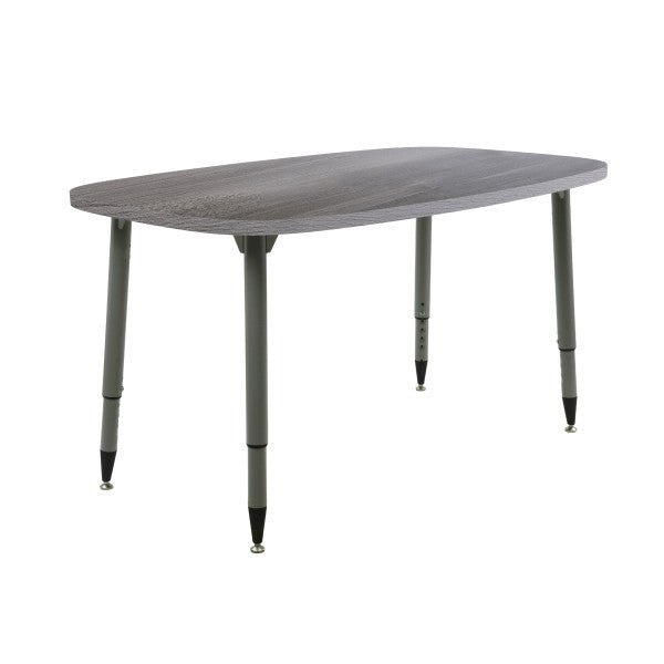 FDP Adapte 31" x 50" Rounded Rectangle Woodgrain Activity Table with Adjustable Tapered Legs 22" - 34" (FDP - 15667 - XXX) - SchoolOutlet