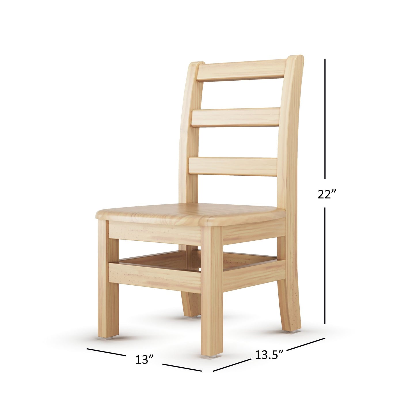 Foundations - Little Innovator Hardwood Ladder Back Chairs, 10" Seat Height - Pack of 2 (FOU-5120047)