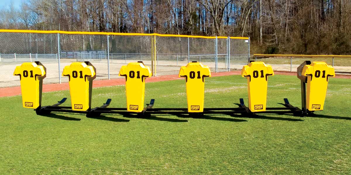 Fisher 6 Man Football Bull Sled Heavy Duty Powder Coated Steel Frame Training Equipment (FIS - 9906) - SchoolOutlet