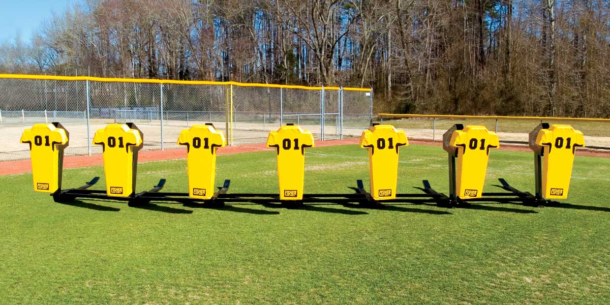 Fisher 7 Man Football Bull Sled Heavy Duty Powder Coated Steel Frame Training Equipment (FIS - 9907) - SchoolOutlet