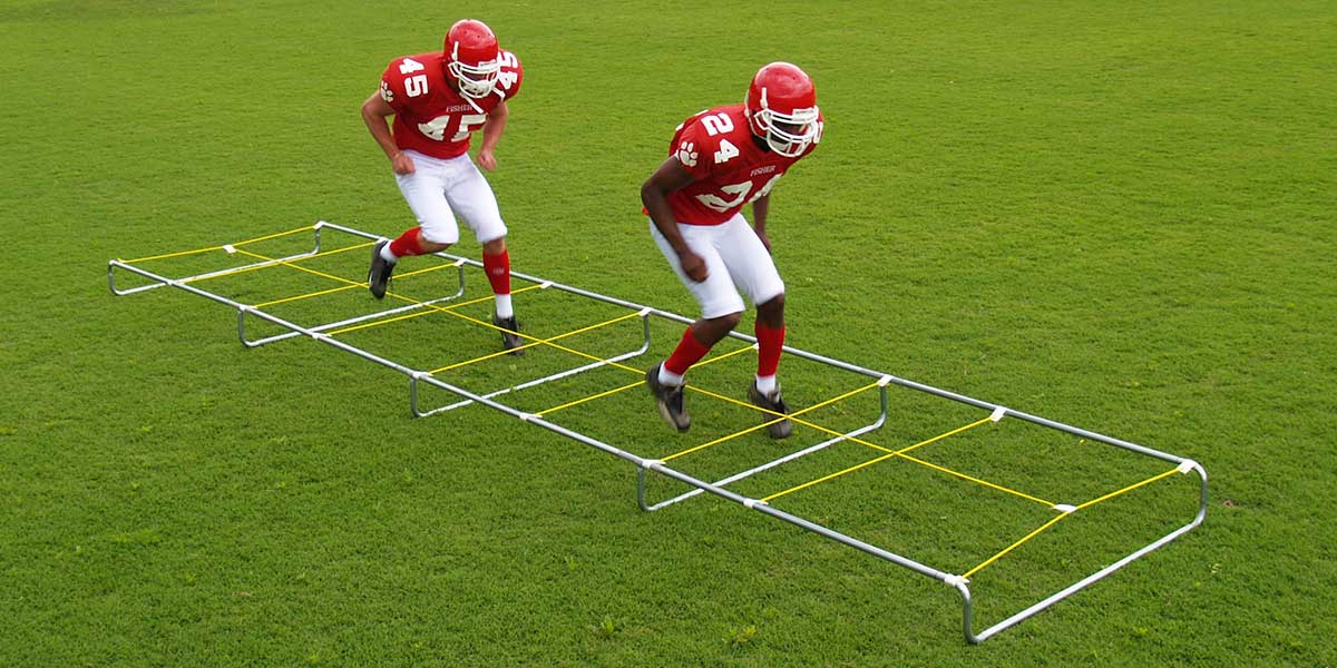 Fisher Football Agility Maze Trainer 15 ft Modular Training System 54" W x 9" H x 15' L (FIS - AM15) - SchoolOutlet