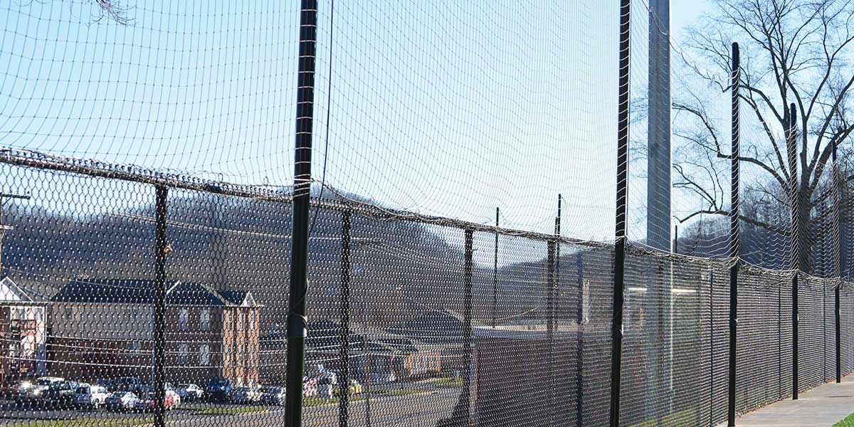 Fisher Field Net System 40' x 40' with Pulley 1 7/8" Mesh for Baseball Softball (FIS - FN4S4040PS) - SchoolOutlet