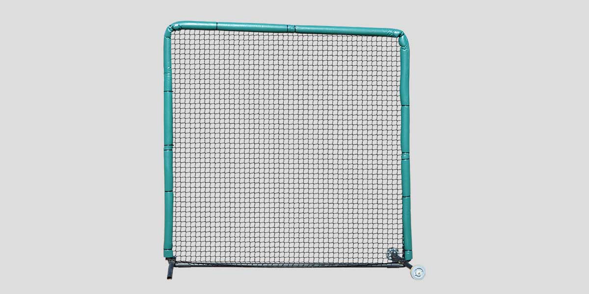 Fisher Infield Protector Pro with Wheels 8 ft x 8 ft Steel Frame with Net (FIS - IP88W) - SchoolOutlet