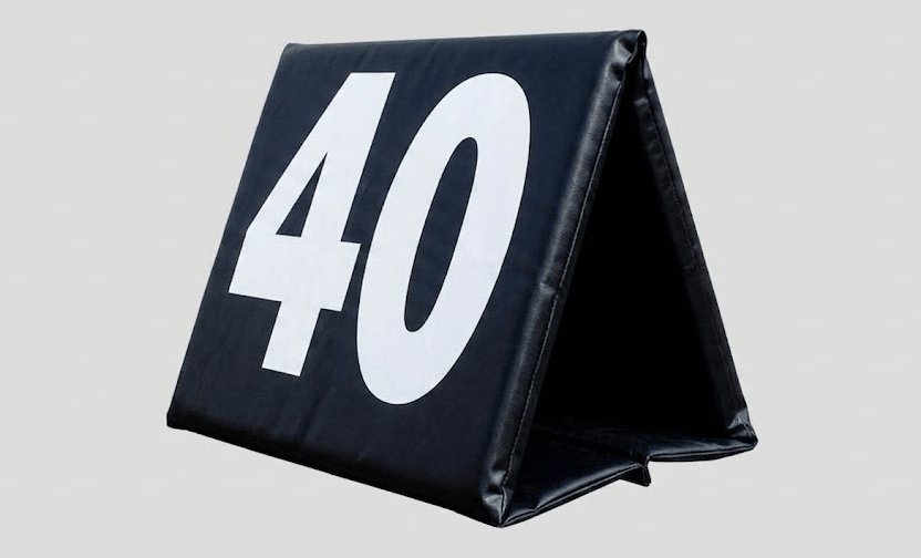 Fisher Sideline Marker Set of 11 with 12 in Numerals White on Black (FIS - SLMOR11) - SchoolOutlet