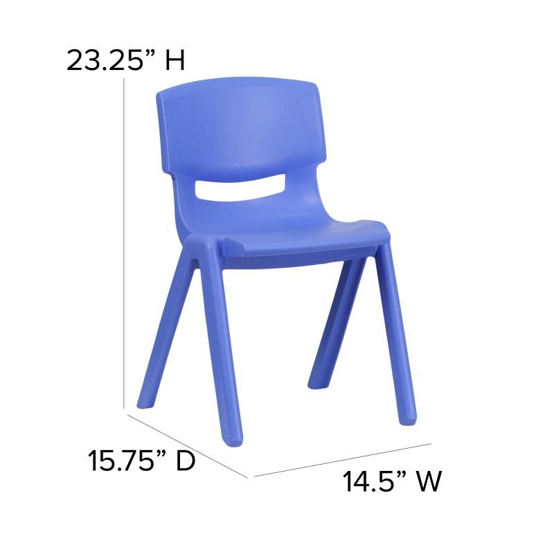 Whitney 4 Pack Plastic Stackable School Chair with 13.25'' Seat Height - SchoolOutlet