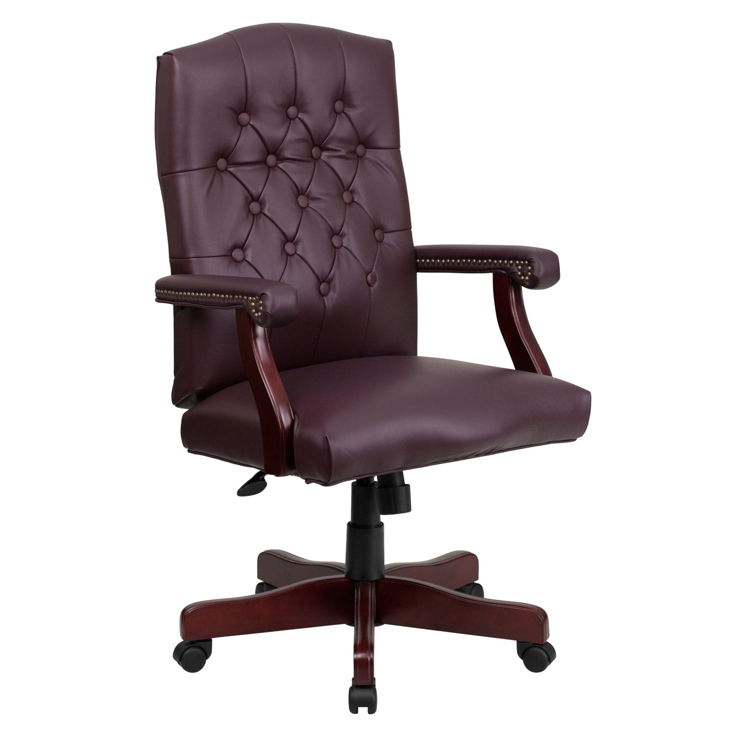 Martha Washington LeatherSoft Executive Swivel Office Chair with Arms by Flash Furniture - SchoolOutlet