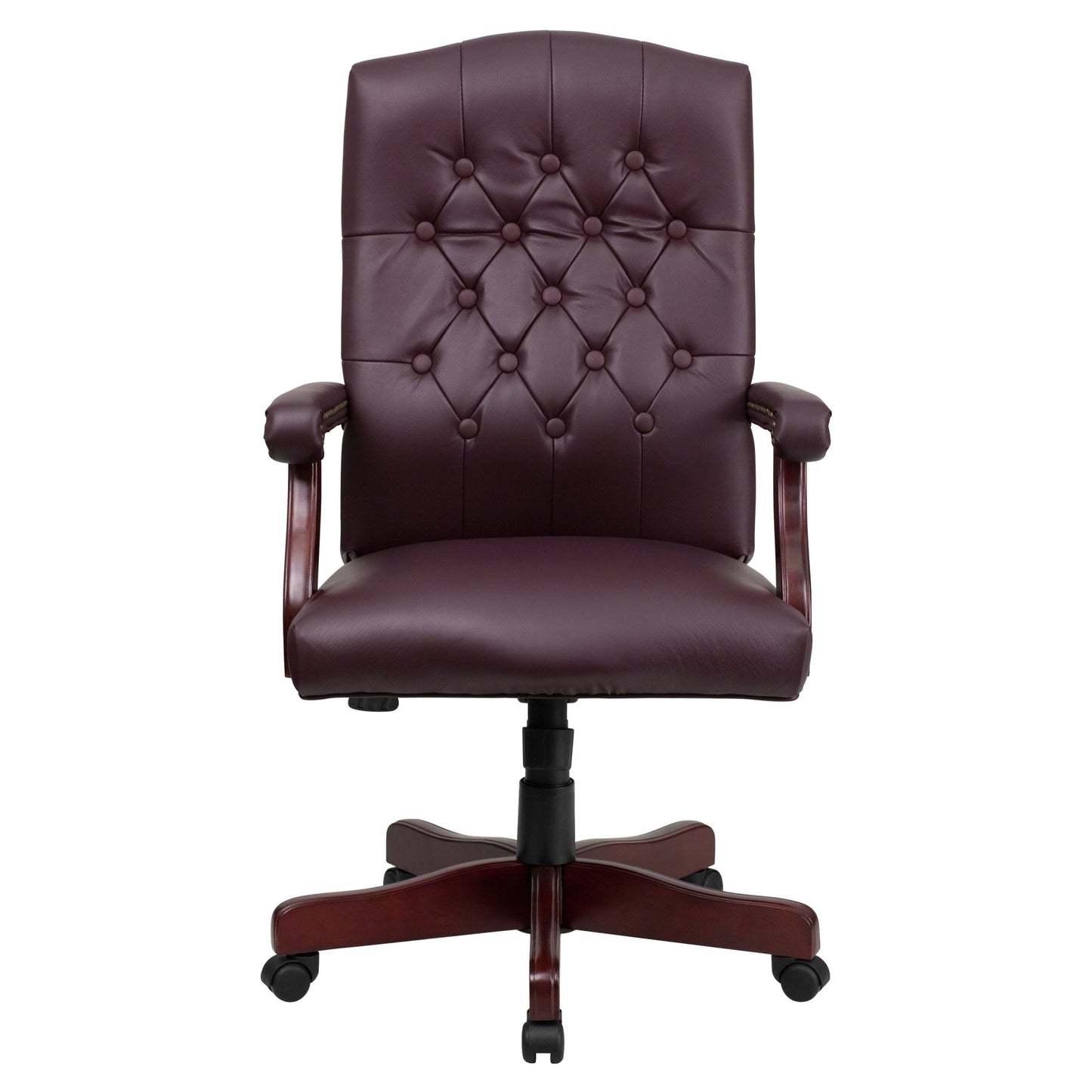 Martha Washington LeatherSoft Executive Swivel Office Chair with Arms by Flash Furniture - SchoolOutlet