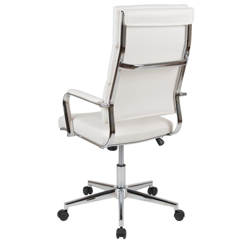 Flash Furniture Hansel High Back LeatherSoft Contemporary Panel Executive Swivel Office Chair (BT - 20595H - 2 - XX - GG) - SchoolOutlet