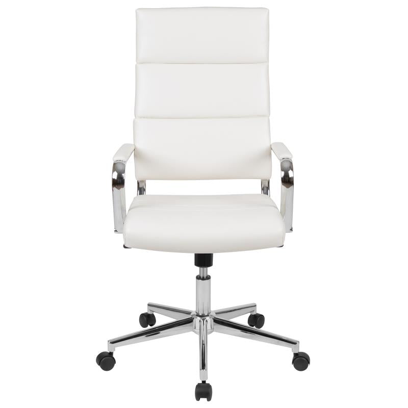 Flash Furniture Hansel High Back LeatherSoft Contemporary Panel Executive Swivel Office Chair (BT - 20595H - 2 - XX - GG) - SchoolOutlet