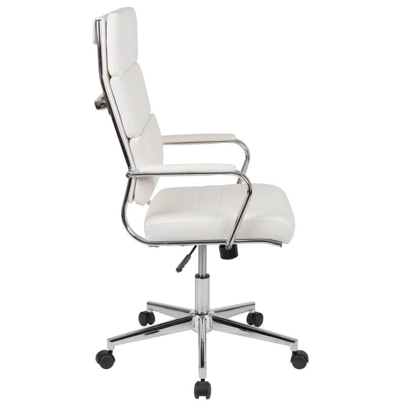 Flash Furniture Hansel High Back LeatherSoft Contemporary Panel Executive Swivel Office Chair (BT - 20595H - 2 - XX - GG) - SchoolOutlet