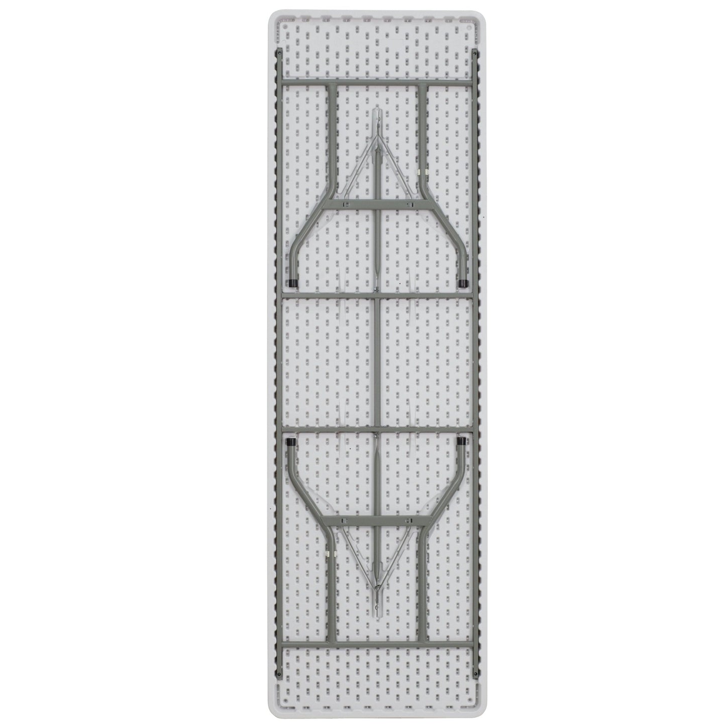 Elon 8 - Foot Rectangular Plastic Folding Table for Banquet and Events - Granite White by Flash Furniture - SchoolOutlet