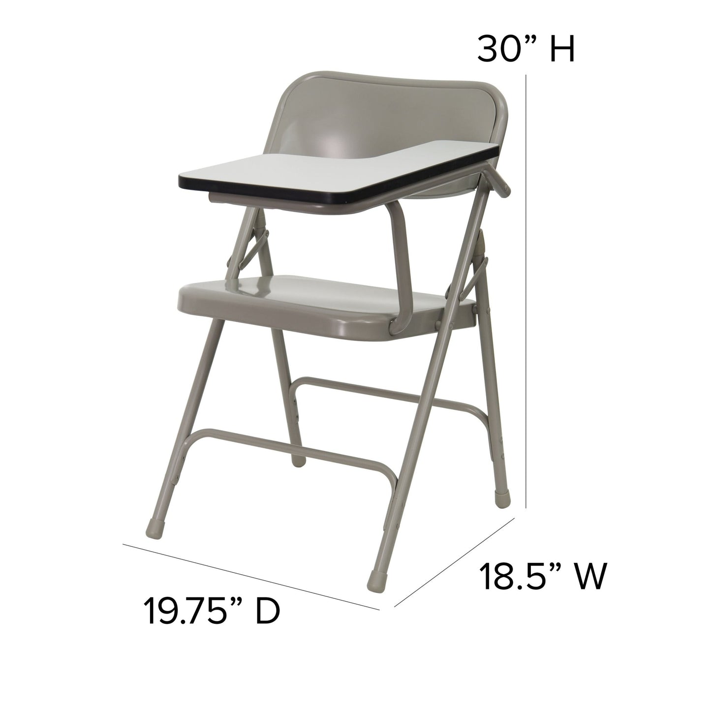 Ralph Premium Steel Folding Chair with Left Handed Tablet Arm by Flash Furniture - SchoolOutlet