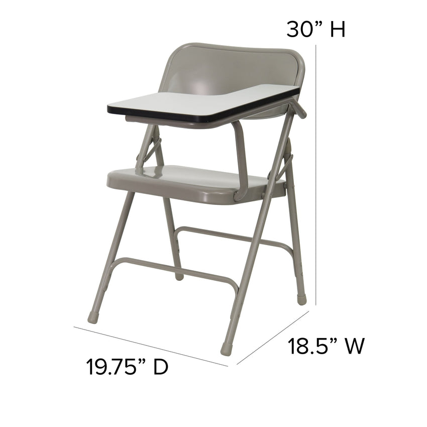 Ralph Premium Steel Folding Chair with Left Handed Tablet Arm by Flash Furniture - SchoolOutlet