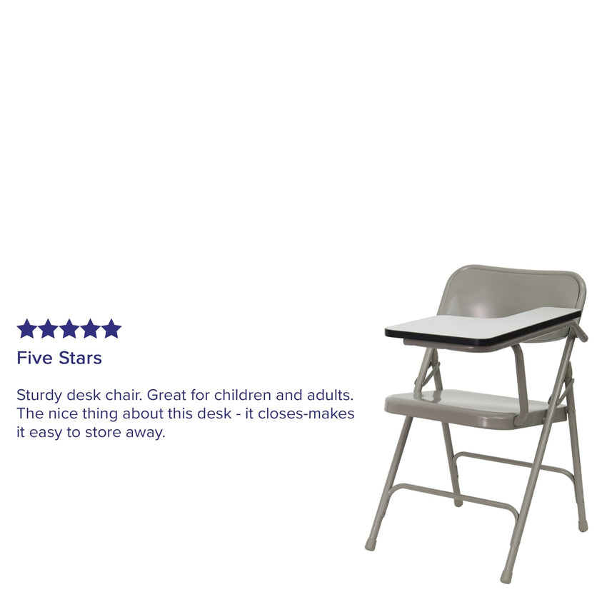 Ralph Premium Steel Folding Chair with Left Handed Tablet Arm by Flash Furniture - SchoolOutlet