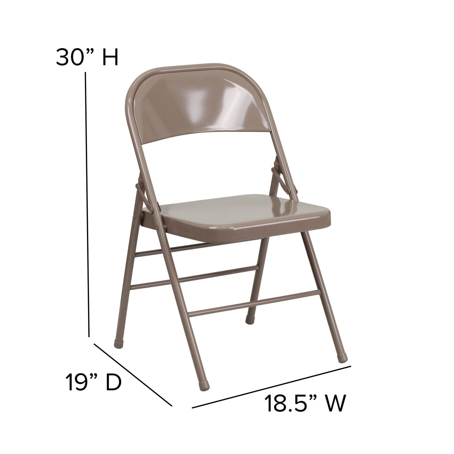 HERCULES Series Metal Folding Chair, Triple Braced & Double Hinged for School Events by Flash Furniture - SchoolOutlet