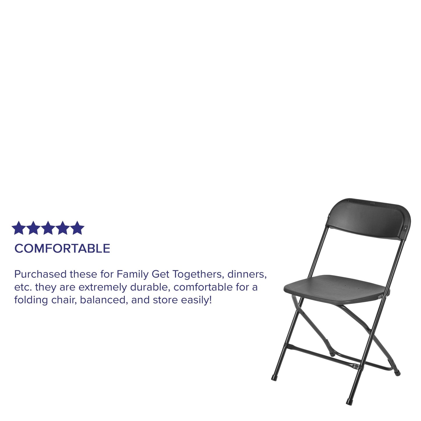 HERCULES Series Plastic Folding Chair, 650 lb. Capacity Comfortable Lightweigh Event Chair by Flash Furniture - SchoolOutlet