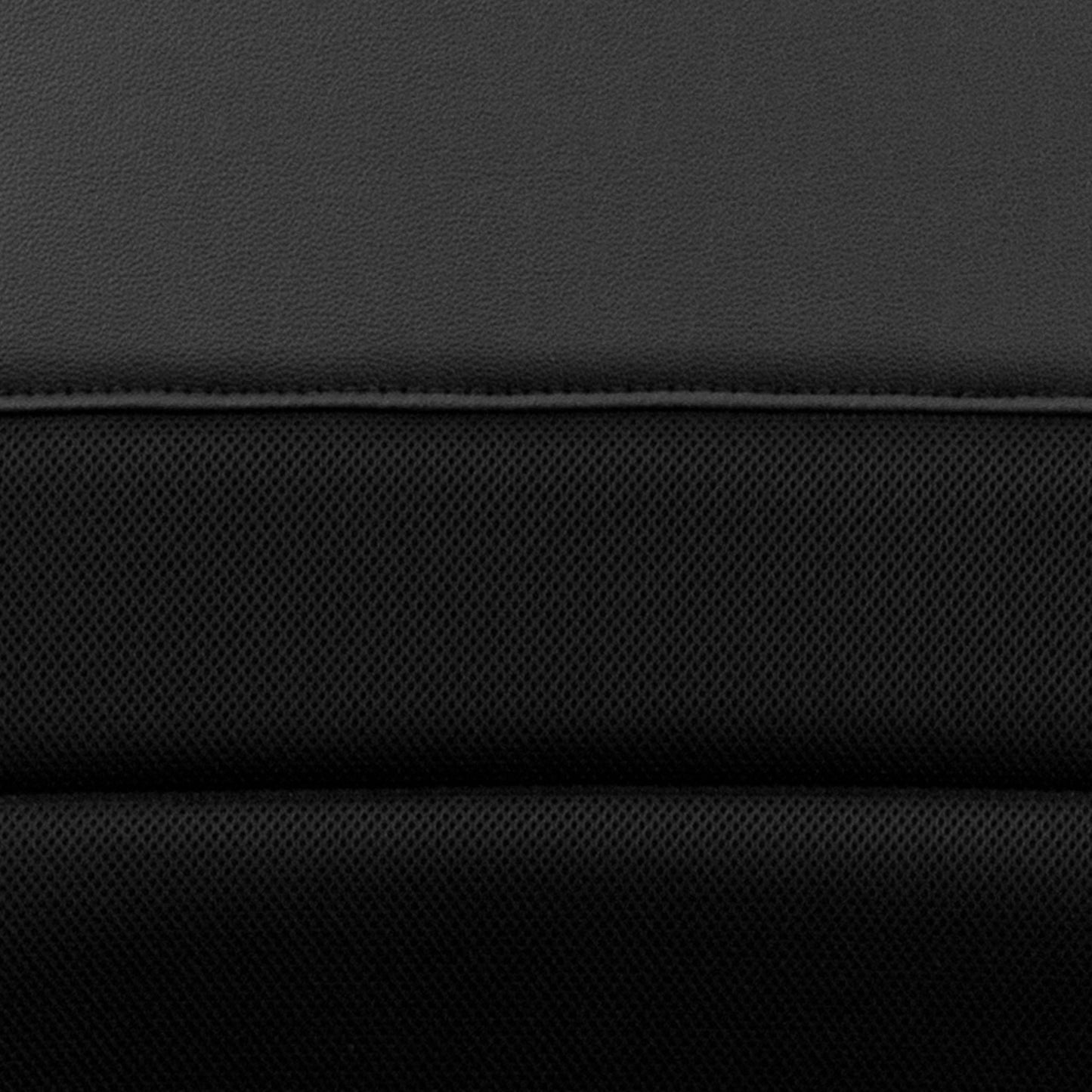 Manor Swivel Task Office Chair with Arms, Mid - Back Black LeatherSoft and Mesh by Flash Furniture - SchoolOutlet