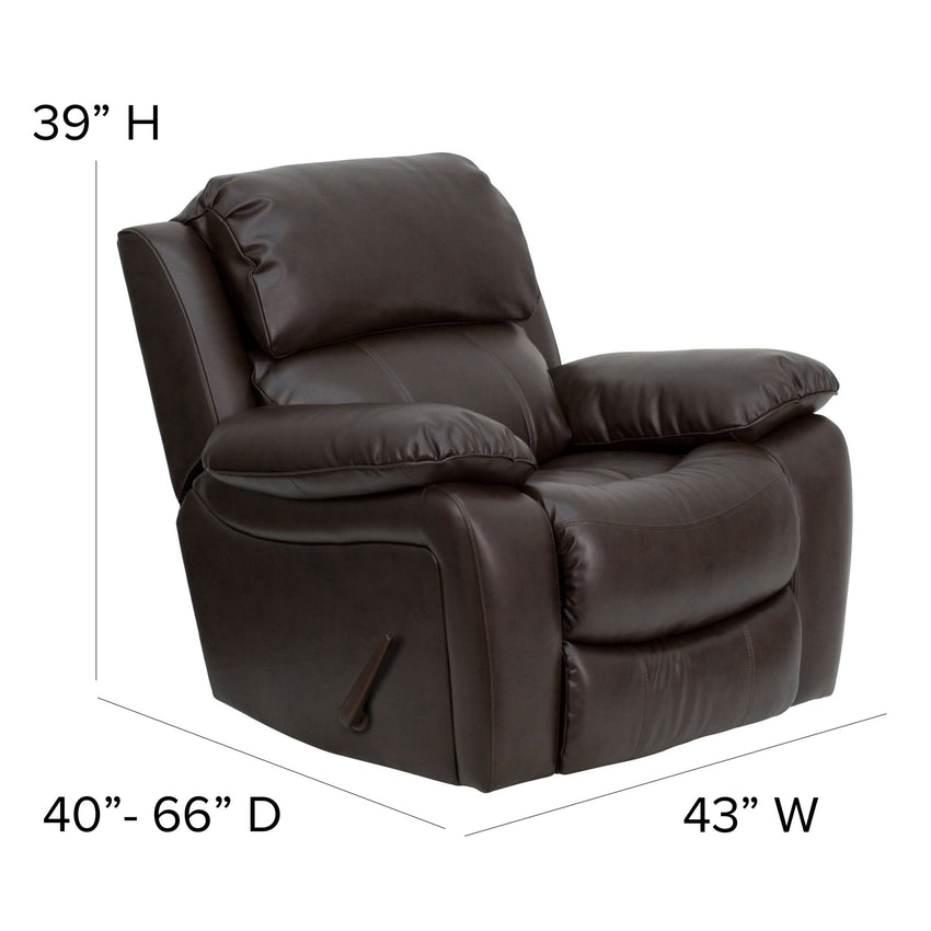 Kyle LeatherSoft Rocker Recliner by Flash Furniture - SchoolOutlet