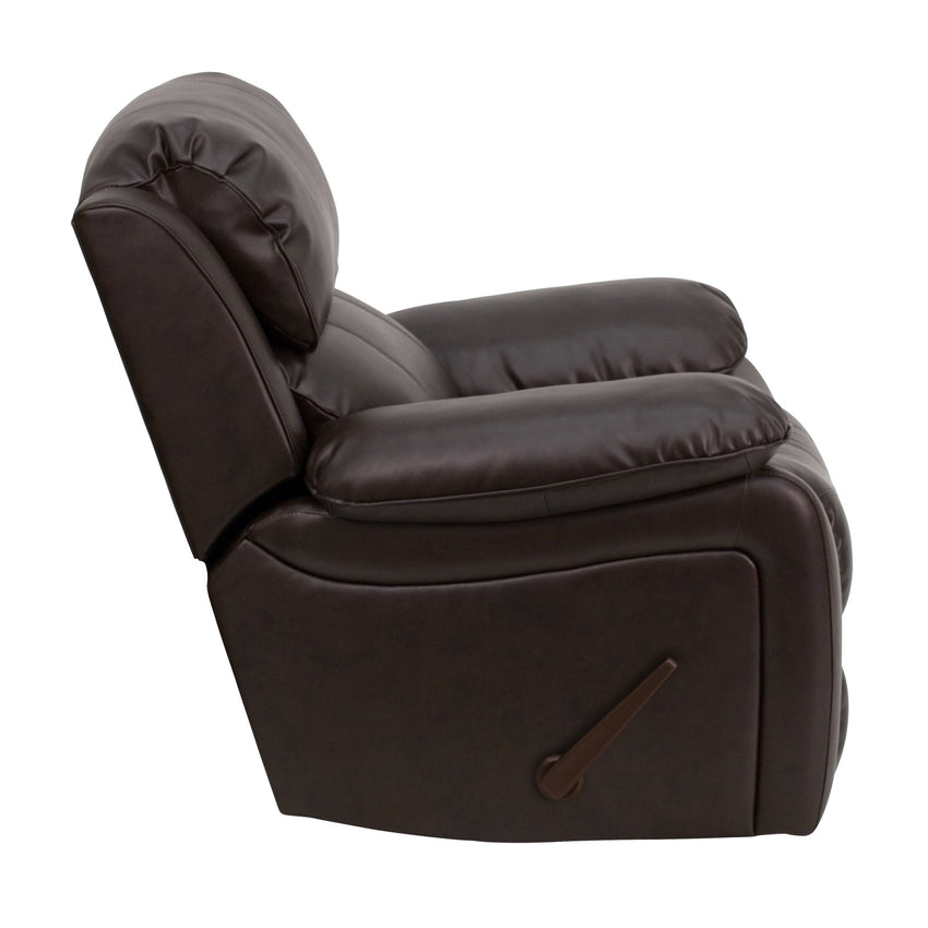Kyle LeatherSoft Rocker Recliner by Flash Furniture - SchoolOutlet