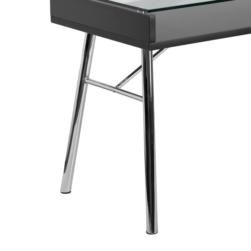 Brettford Desk with Tempered Glass Top by Flash Furniture - SchoolOutlet