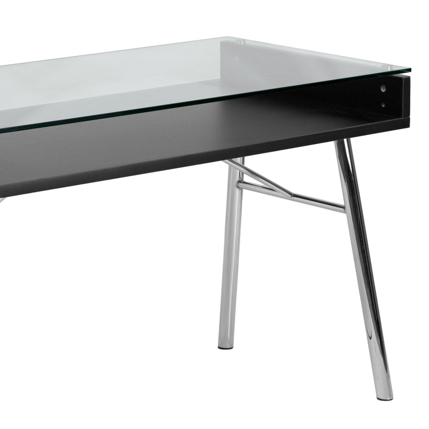 Brettford Desk with Tempered Glass Top by Flash Furniture - SchoolOutlet