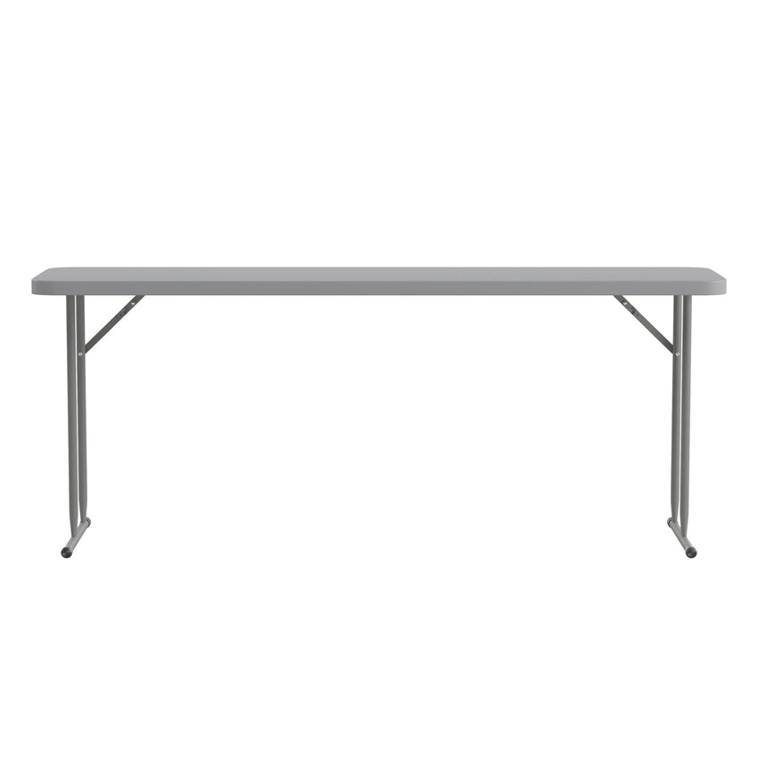 Kathryn 6 - Foot Rectangular Plastic Folding Training Table by Flash Furniture - SchoolOutlet
