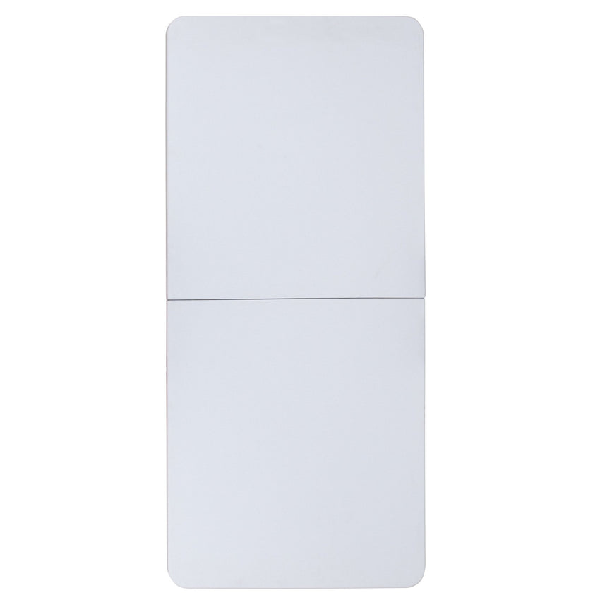 Kathryn 5 - Foot Bi - Fold Rectangular Plastic Folding Table for Banquet and Event with Carrying Handle, Height Adjustable - Granite White by Flash Furniture - SchoolOutlet