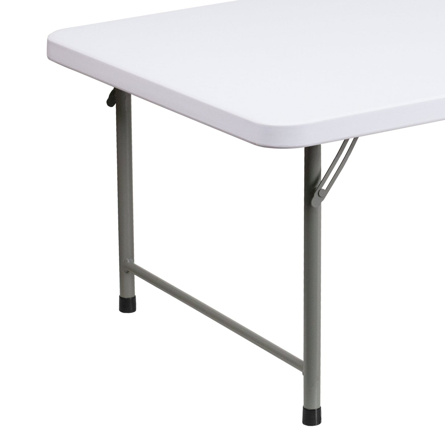 Paige 4.93 - Foot Kid's Granite White Plastic Folding Table by Flash Furniture - SchoolOutlet
