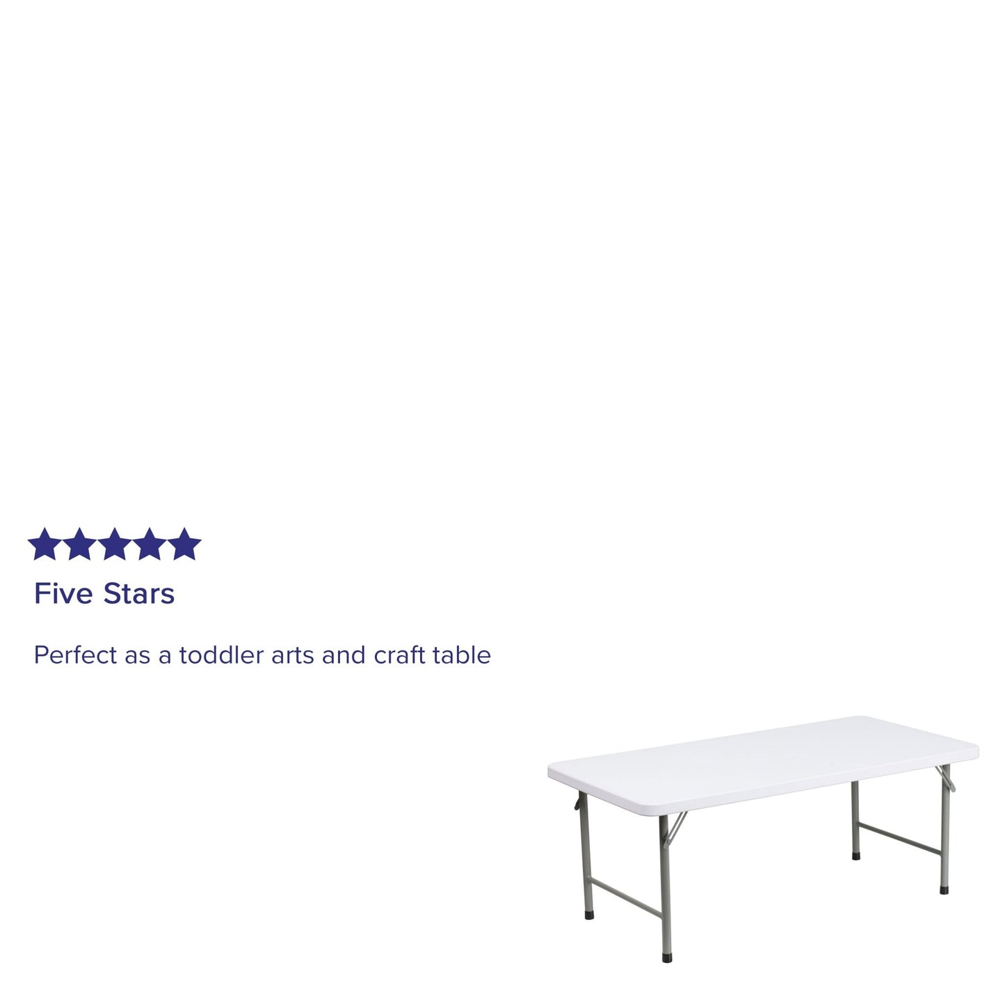 Paige 4.93 - Foot Kid's Granite White Plastic Folding Table by Flash Furniture - SchoolOutlet