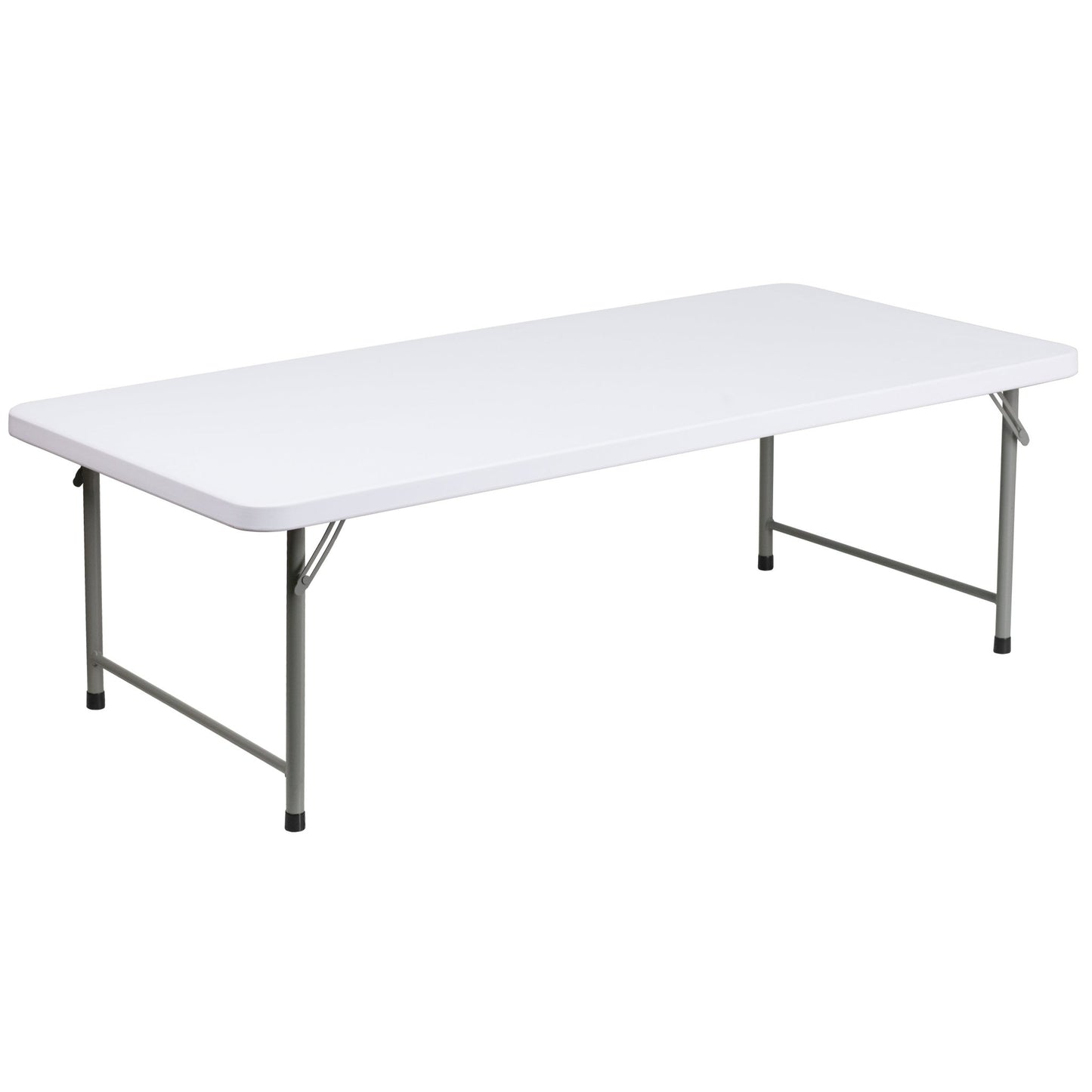 Paige 4.93 - Foot Kid's Granite White Plastic Folding Table by Flash Furniture - SchoolOutlet