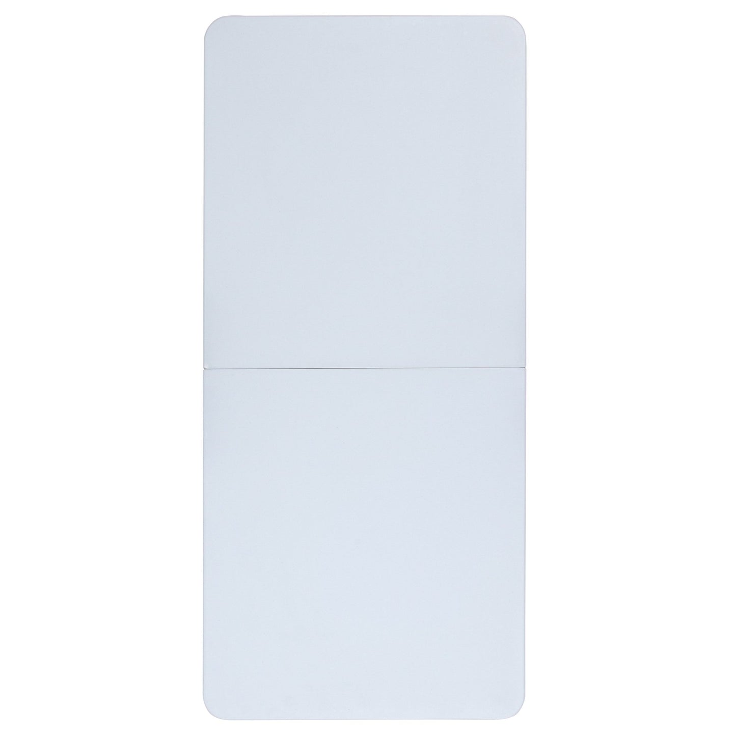Kathryn 4.97 - Foot Bi - Fold Rectangular Plastic Folding Table for Banquet and Event with Carrying Handle - Granite White by Flash Furniture - SchoolOutlet