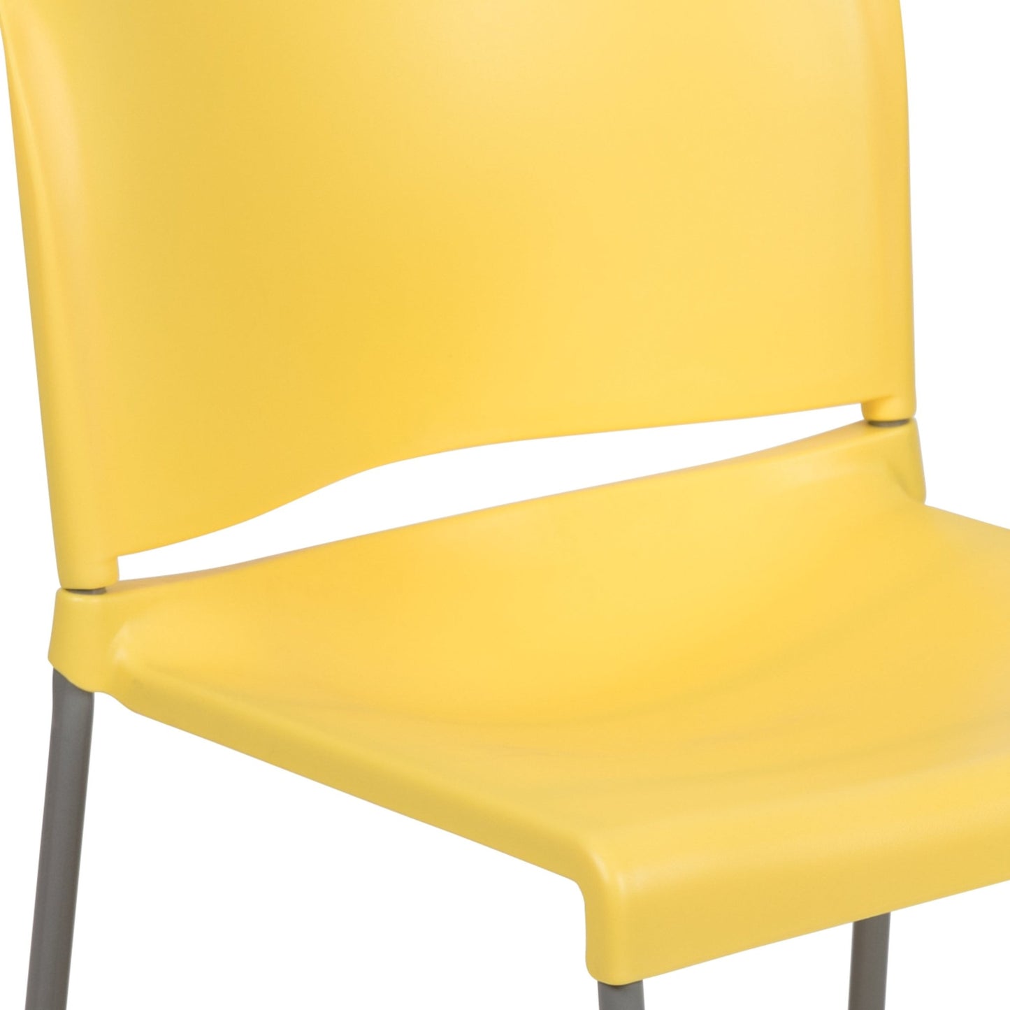 HERCULES Series Full Back Contoured Stack Chair with Gray Powder Coated Sled Base - 880 lb. Capacity by Flash Furniture - SchoolOutlet