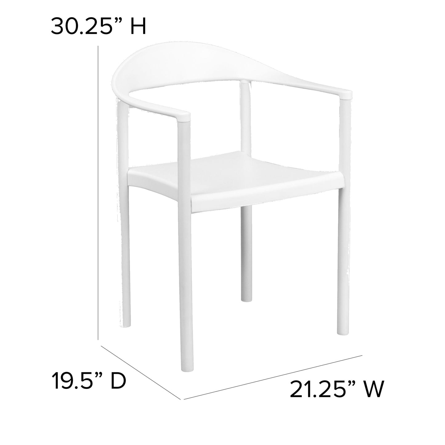 HERCULES Series Plastic Cafe Stack Chair - 1000 lb. Capacity by Flash Furniture - SchoolOutlet