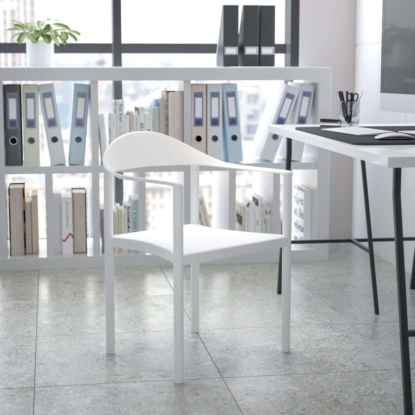 HERCULES Series Plastic Cafe Stack Chair - 1000 lb. Capacity by Flash Furniture - SchoolOutlet