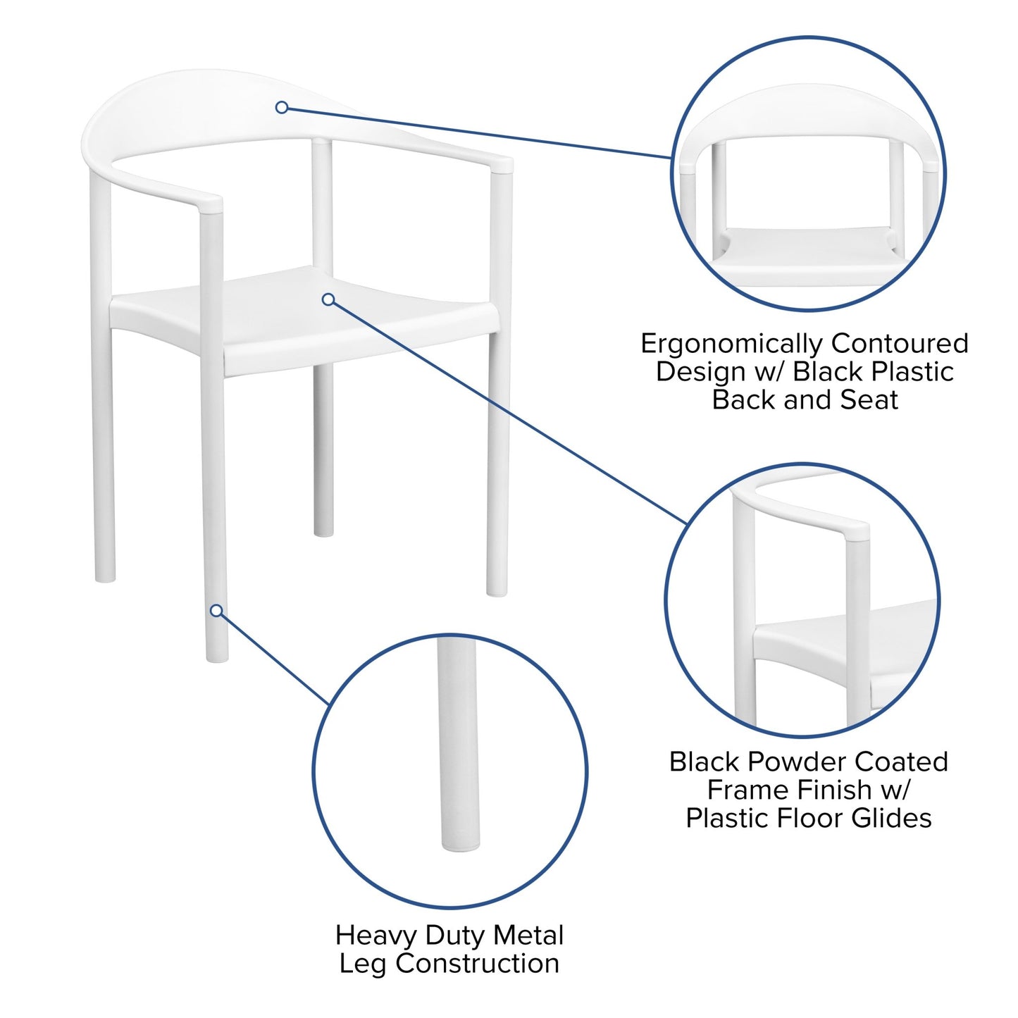 HERCULES Series Plastic Cafe Stack Chair - 1000 lb. Capacity by Flash Furniture - SchoolOutlet