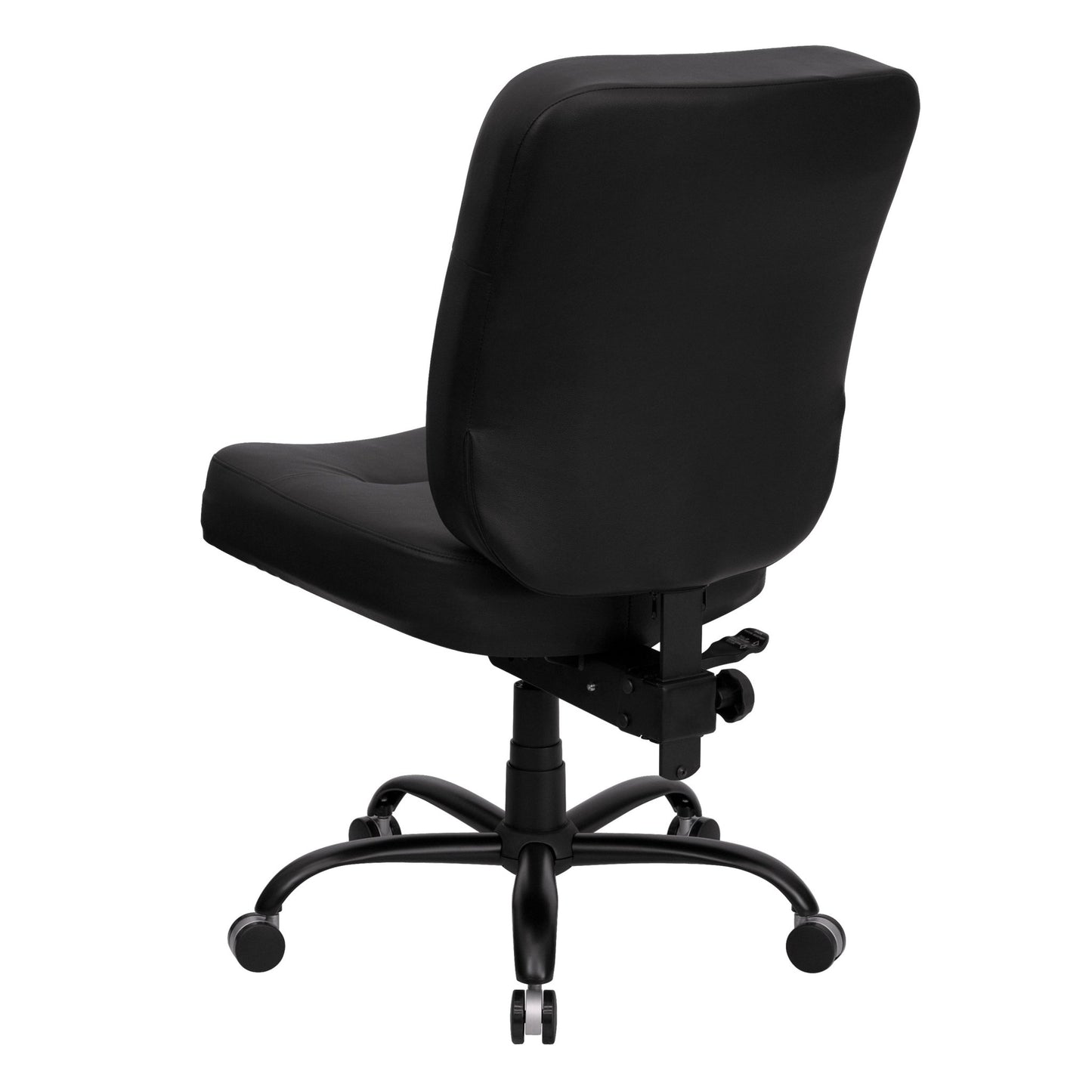 HERCULES Series Big & Tall Black LeatherSoft Executive Swivel Ergonomic Office Chair with Rectangle Back - 400 lb. Rated by Flash Furniture - SchoolOutlet