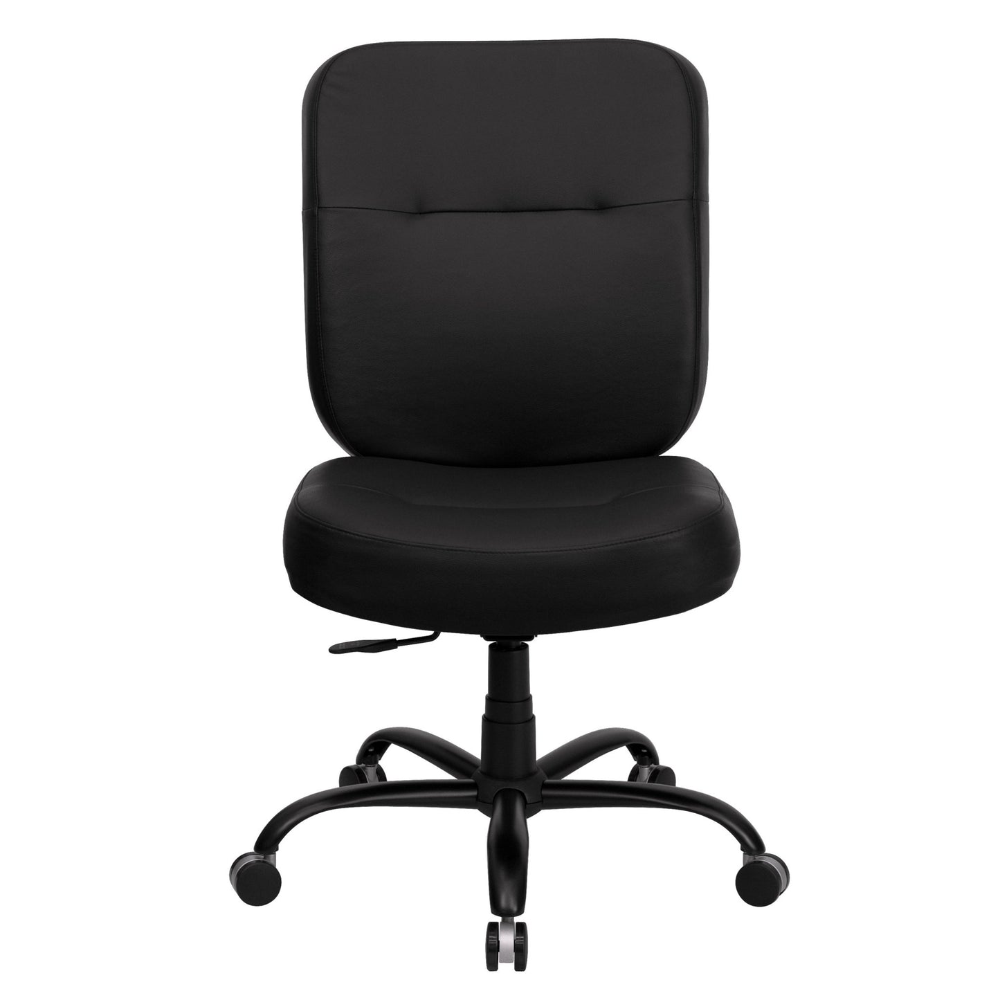HERCULES Series Big & Tall Black LeatherSoft Executive Swivel Ergonomic Office Chair with Rectangle Back - 400 lb. Rated by Flash Furniture - SchoolOutlet