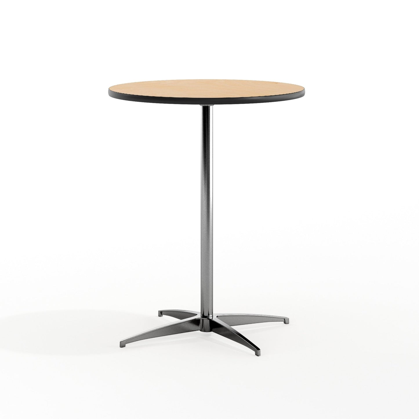 Lars 24'' Round Wood Cocktail Table with Adjustable Height from 30" - 42"H by Flash Furniture - SchoolOutlet