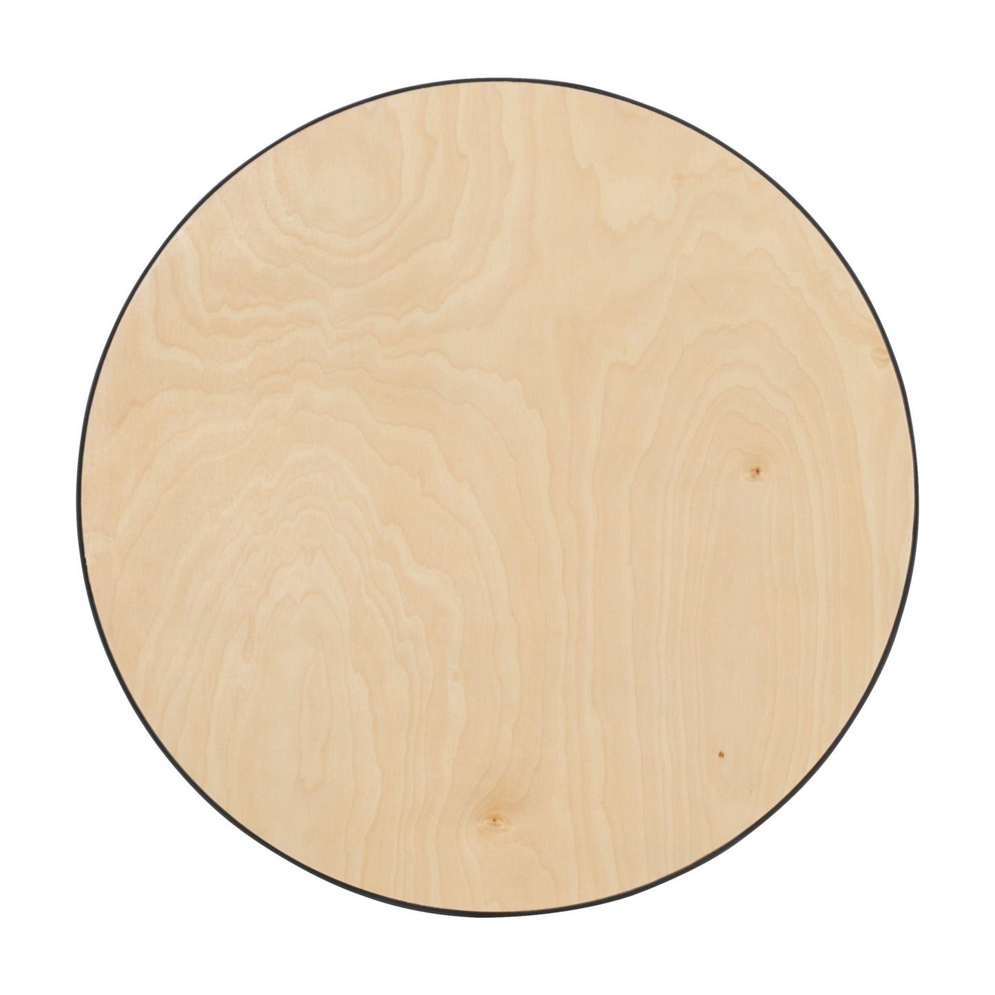 Lars 24'' Round Wood Cocktail Table with Adjustable Height from 30" - 42"H by Flash Furniture - SchoolOutlet