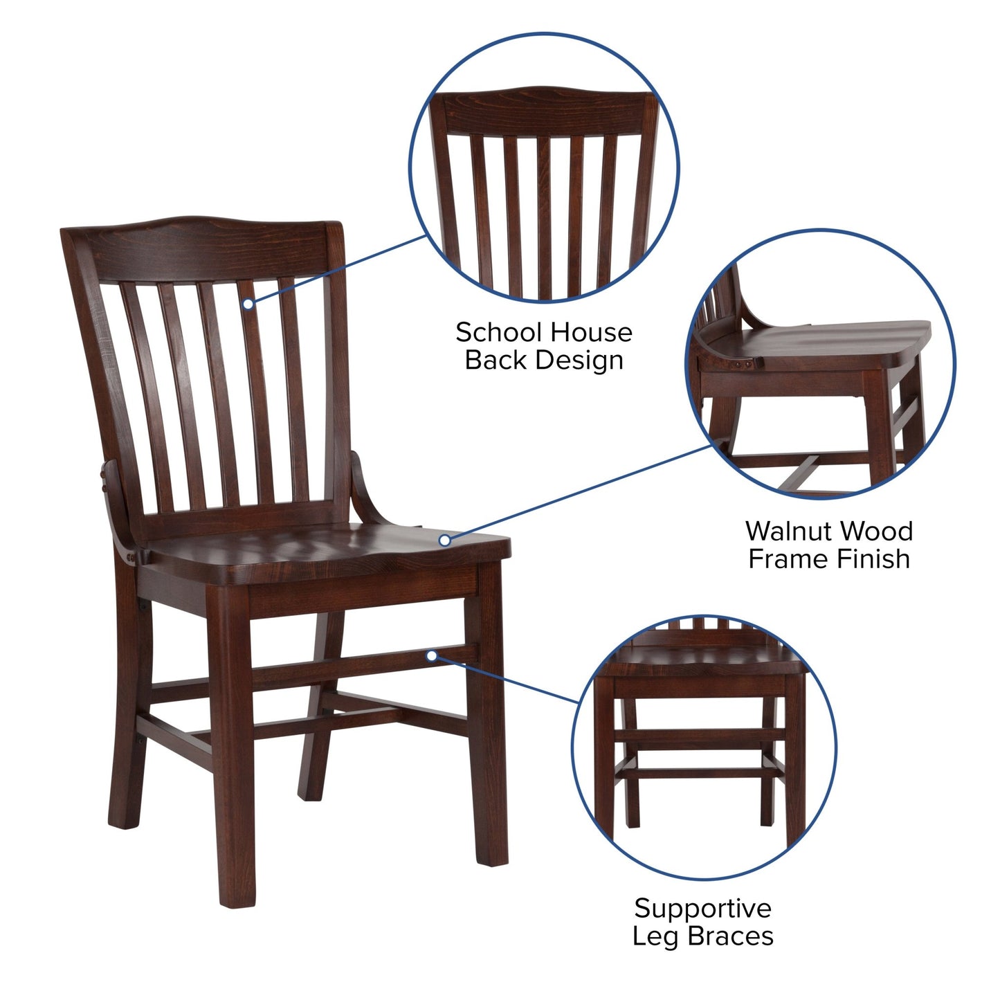 HERCULES Series School House Restaurant Chair by Flash Furniture - SchoolOutlet